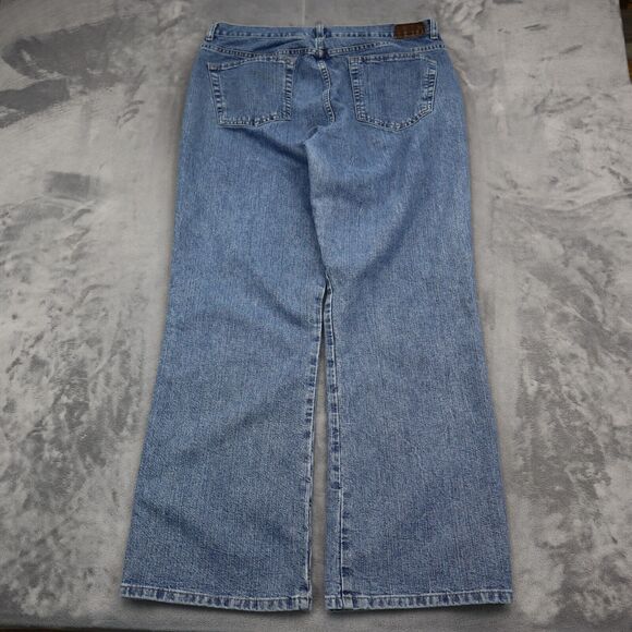 Calvin Klein Jeans Pants Womens 14 Blue Denim Flat Front Pockets High Rise - Picture 14 of 16